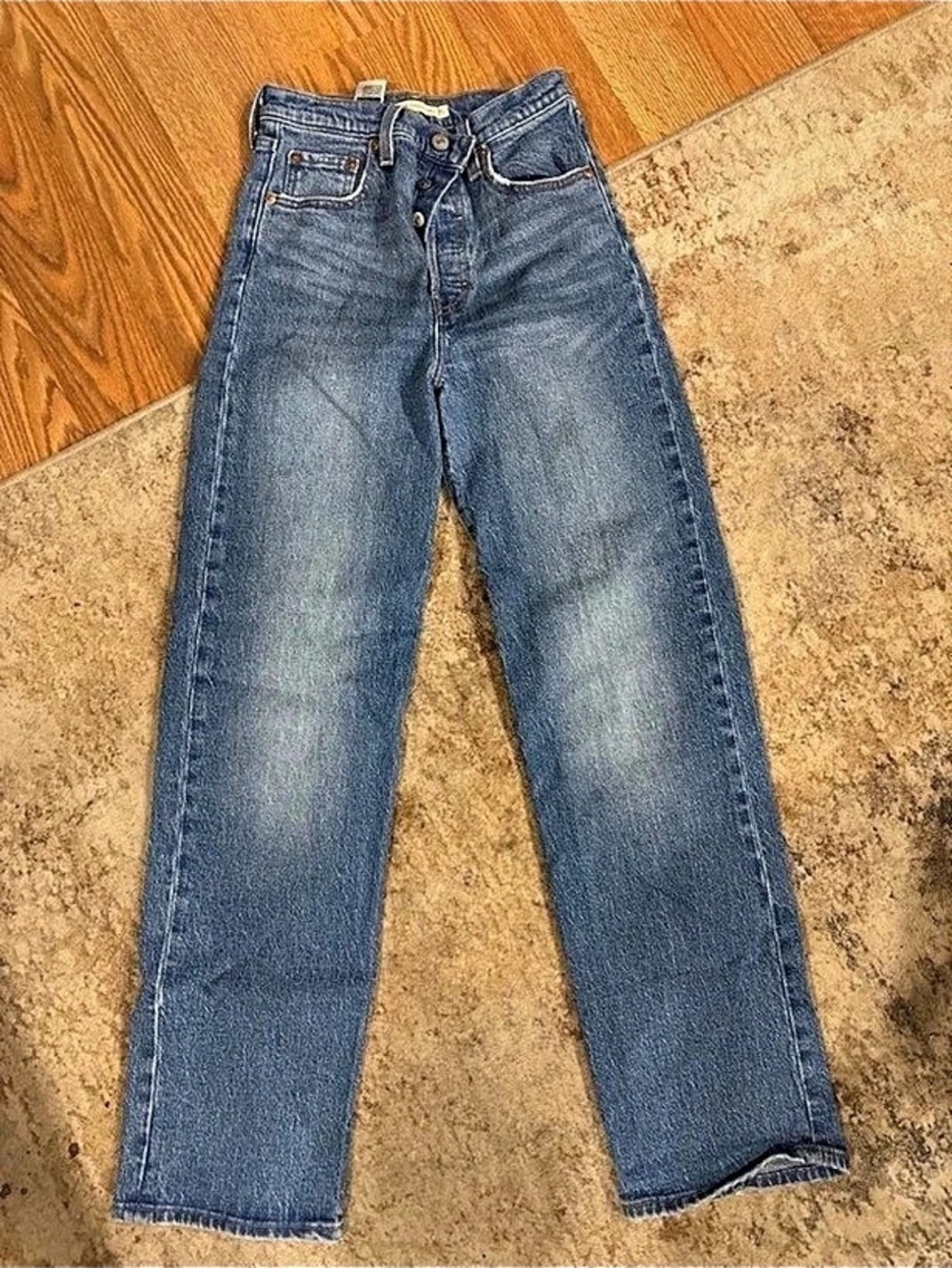 Levi's 501 Straight Leg Jeans Blue Waist 25